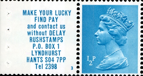1971 GB - SGX841 (U48) ½p 2B (H) FCP Bklt HPair (Lucky Labl) MNH